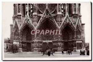 Modern Postcard Reims The portal of the cathedral