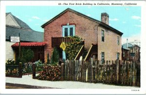 First Brick House Duncan Dickenson Donner Party Vintage Postcard