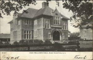 East Hampton Long Island NY Odd Fellows Hall c1910 Postcard