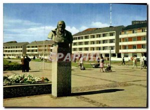 Modern Postcard Helgoland Sudstrand mit Denkmal Hoffmann von Fallersleben