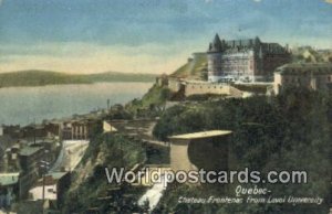 Chateau Frontenac, Laval University Quebec Canada Writing On Back 