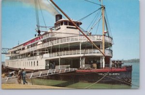 Delta Queen, Mississippi River Stern-Wheel Excursion Steamer, Vintage Postcard