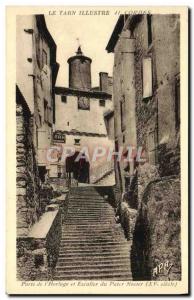 Old Postcard The Illustrious Tarn Cordes door of & # 39horloge and staircase ...