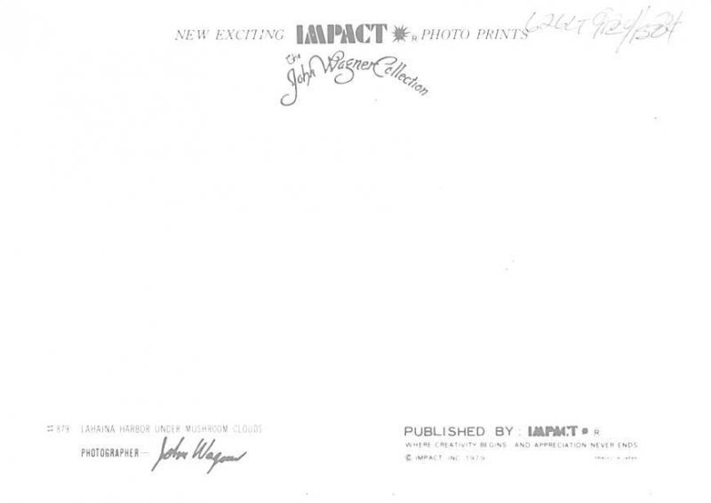 Lahaina Harbor Lahaina Harbor, Under Mushroom Clouds