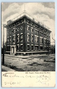 JERSEY CITY, NJ New Jersey ~ PEOPLE'S PALACE Street Scene 1908 Postcard