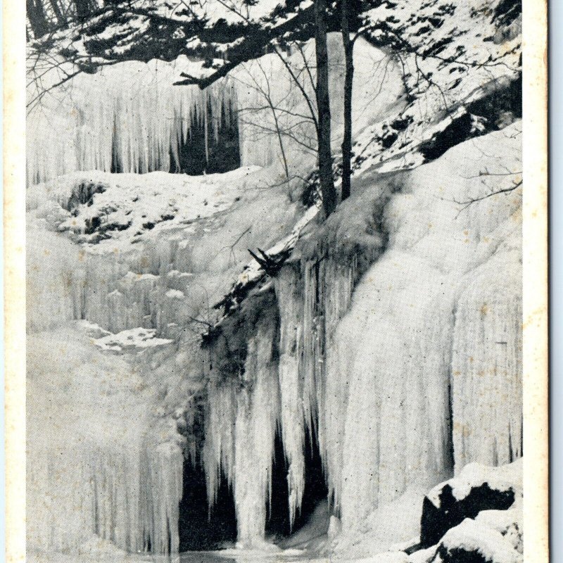 c1910s Guttenberg, IA Big Basin Frozen Winter Scene Ice Spring CT Postcard A119