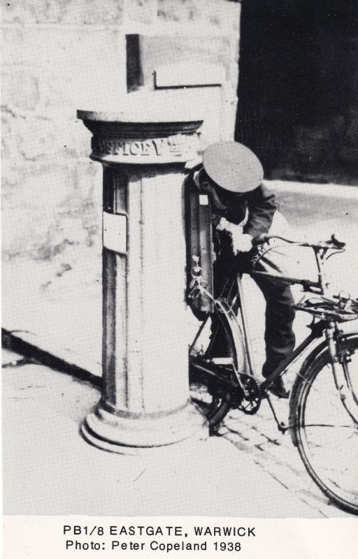 Eastgate Warwick Postman Bicycle Letter Pillar Box RPC Postcard