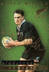 Scott McLeod New Zealand Signature Rugby Hand Signed Photo Card