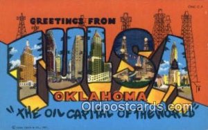 Tulsa, Oklahoma, USA Large Letter Town Unused 