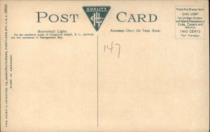 Narragansett Bay Rhode Island RI Beavertail Lighthouse c1910 Postcard