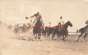 Mexico, Rodeo, Rider on Luny Joe, RPPC