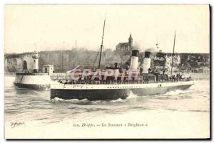 Old Postcard Dieppe Steamer Brighton