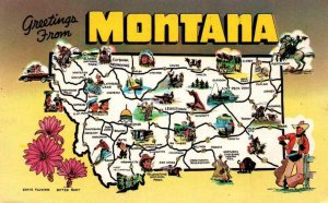 Greetings from Montana - The Treasure State - in the 1960s