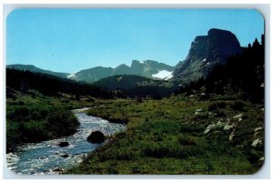 c1960's Washakie Creek and Washakie Park Jagged Peaks Wyoming WY Postcard