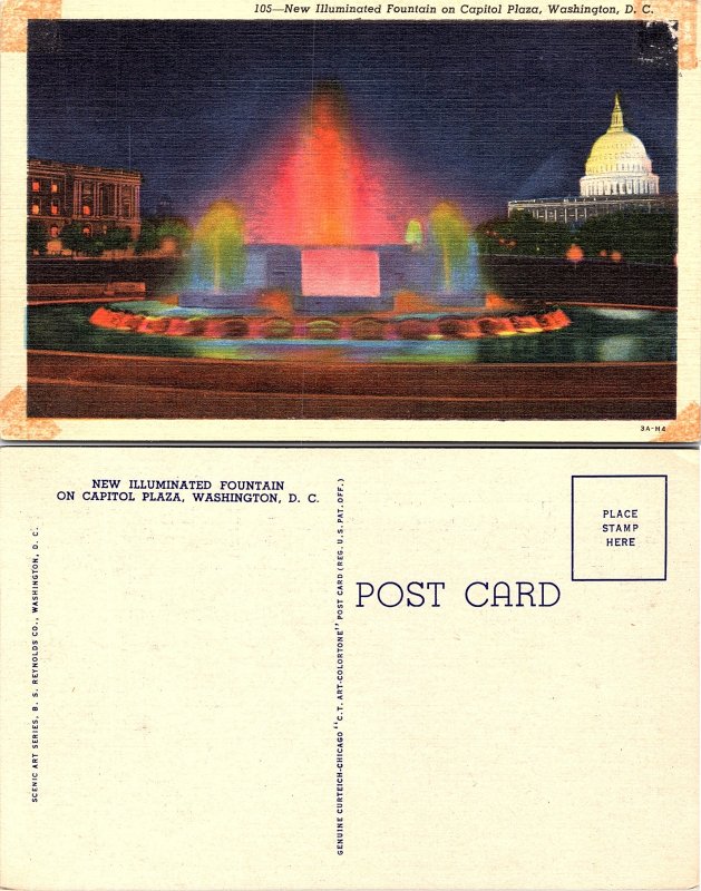 New Illuminated Fountain on Capitol Plaza, Washington D.C.