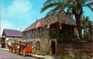 Oldest House St Augustine Florida Fl Old World Historical Museum Vtg Postcard 
