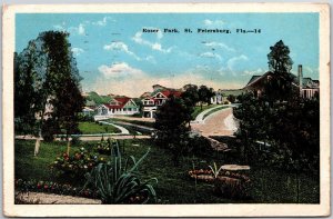 St. Petersburg Florida FL, 1923 Roser Park, Streets Crossway, Vintage Postcard