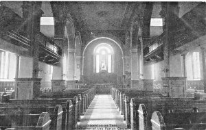 STOCKTON ON TEES COUNTY DURHAM ENGLAND~PARISH CHURCH INTERIOR-1905 POSTCARD