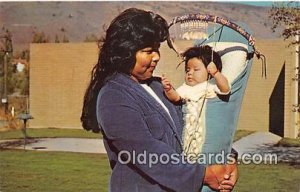 Indian Lady & Her Baby Warm Springs, Oregon, USA
