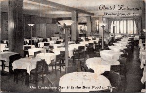 Postcard Interior of Olmsted Restaurant 1336 G Street NW in Washington D.C.