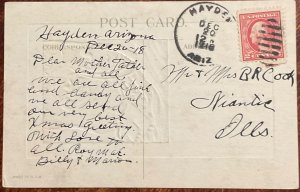 Christmas Greeting Hayden Ariz PM 12/20/1918 L37