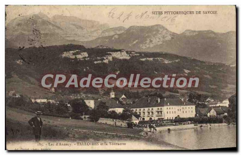 Old Postcard Lac D'Annecy Talloires and La Tournette