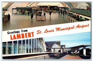 St. Louis Missouri MO Postcard Greetings Lambert Airport Terminal Building c1960