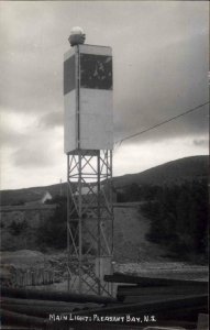 Pleasant Bay Nova Scotia Main Lighthouse Real Photo Postcard