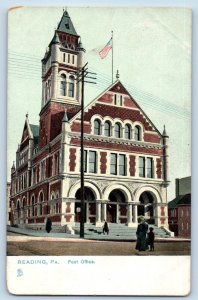 Reading Pennsylvania Postcard Post Office Exterior Building c1905 Raphotype Tuck