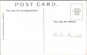 Postcard Merry Christmas Children Sleeping While Waiting for Santa