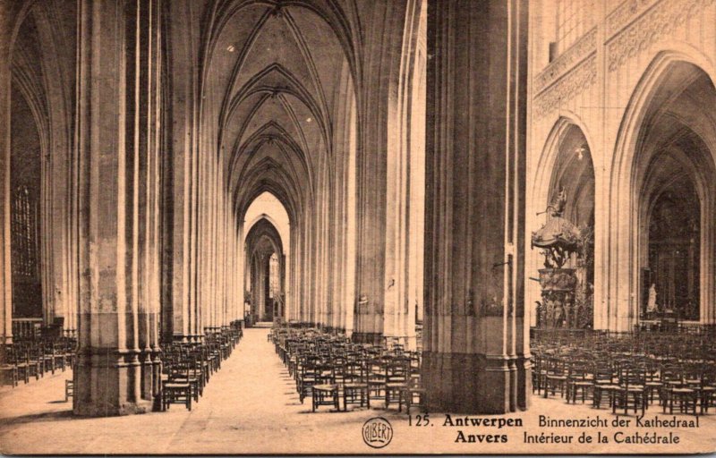 Belgium Anvers Interieure de la Cathedrale
