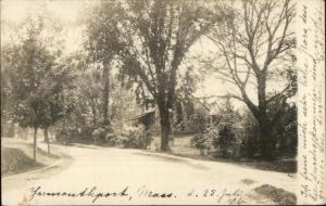 Yarmouthport Cape Cod MA Road & Home 1906 Real Photo Postcard