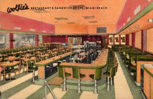 Florida Miami Beach Wolfie's Restaurant & Sandwich Shops Curteich