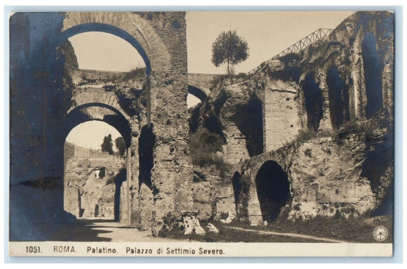 c1950's Palatine Palace of Septimius Severus Rome Italy RPPC Photo Postcard