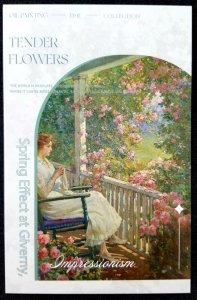 [AG] P660 Romantic Classic Oil Painting Flower Flora Plant Women (postcard) *New