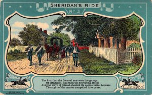 c.'10, Civil War Sheridan's Ride, No. 3, Old Postcard