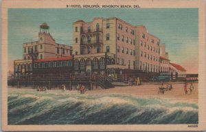 Postcard Hotel Henlopen Rehoboth Beach DE 1944