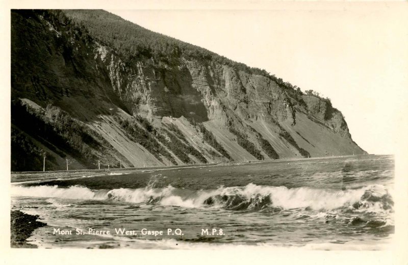 Canada - Quebec, Gaspe. Mont St Pierre West  *RPPC