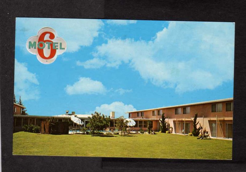 CA Motel 6 Hotel Merced California Postcard Carte Postale