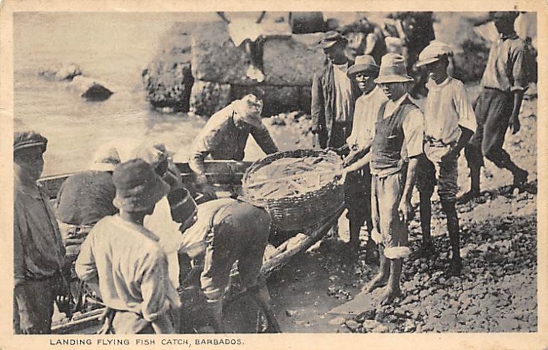 Barbados West Indies Post card Old Vintage Antique Postcard Landing Flying Fi...