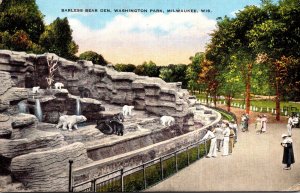 Wisconsin Milwaukee Washington Park Barless Bear Den 1945