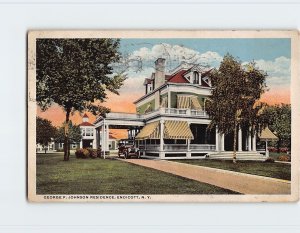 Postcard George F. John Residence, Endicott, New York