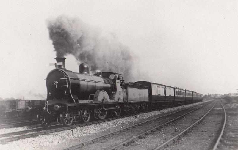 McIntosh Train 4-4-0 No 895 St Rollox Works Glasgow Old Postcard