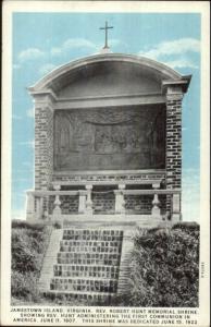 Jamestown Island VA Hunt Memorial Shrine Postcard