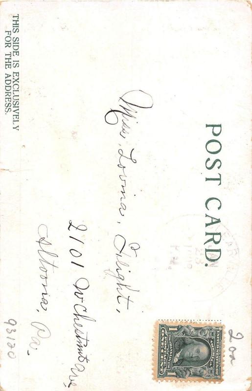 C19/ Everett Pennsylvania Pa Greetings from Postcard 1908 #3