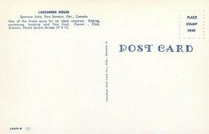 Canada, Ontario, Port Stanton, Lakeshore House, Canadian Post Card No. 15637-B