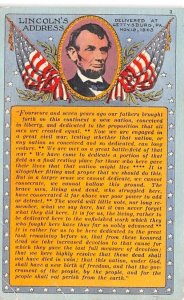 Lincolns Address Postcard
