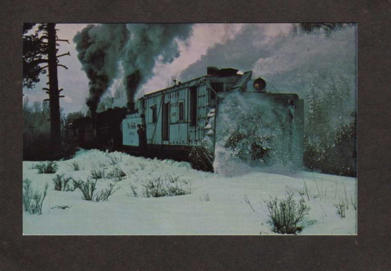 NM Denver and & Rio Grande Railroad Train Snow Plow nr Chama New Mexico Postcard