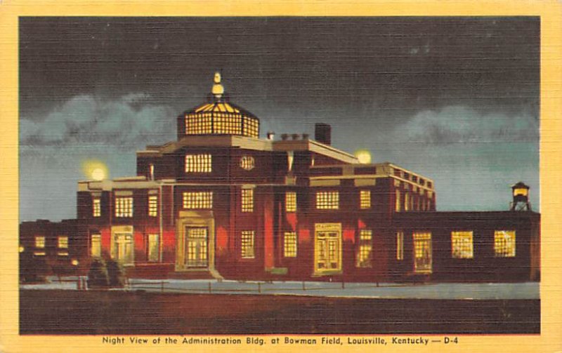 Night view of the administration building at Bowman Field Louisville, Kentuck...