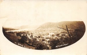 G41/ Lansing Iowa RPPC Postcard 1914 Birdseye View Homes Stores